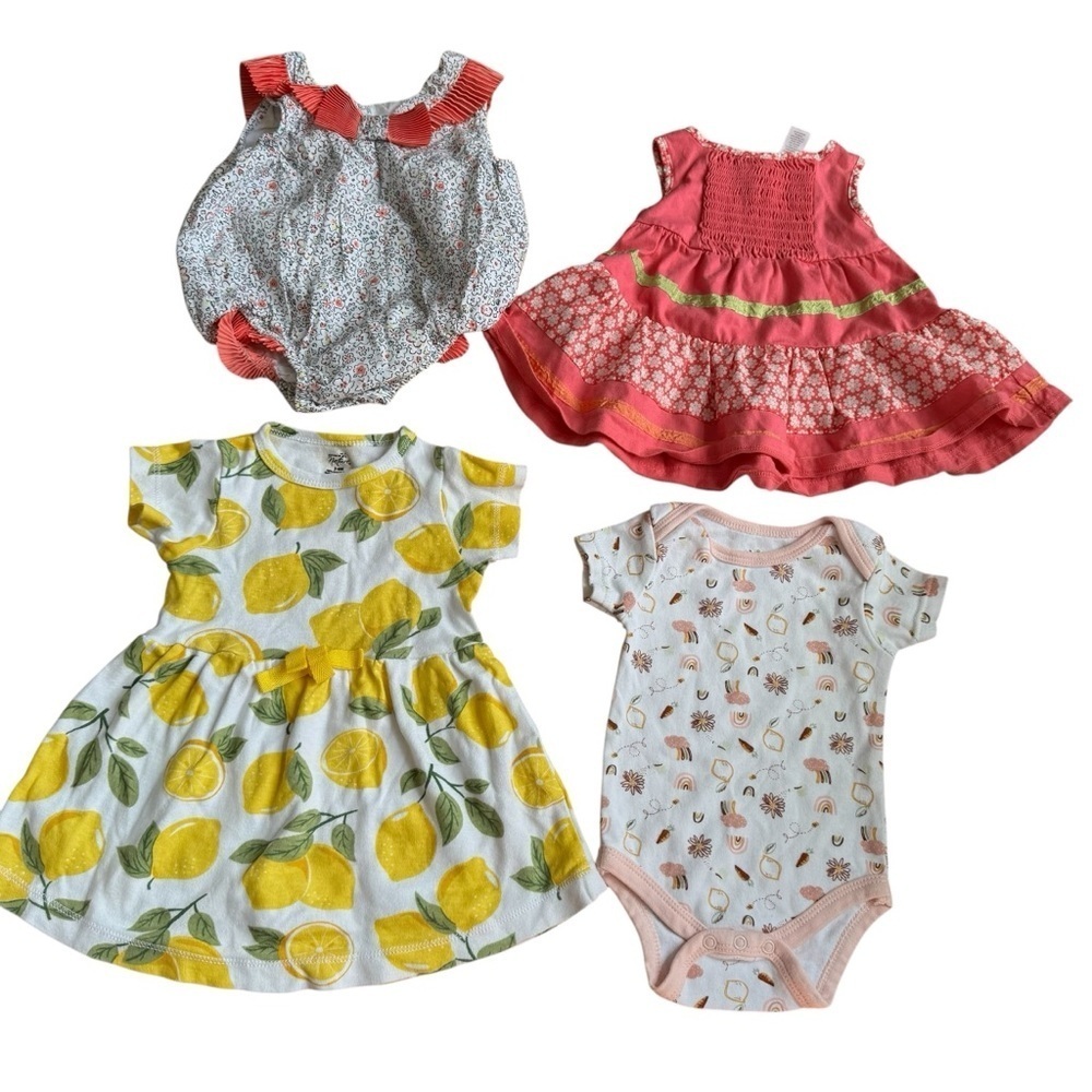 Bundle Baby Girl 3-6M Set 11PC Lot Floral Dresses Onesie Summer - Picture 3 of 6